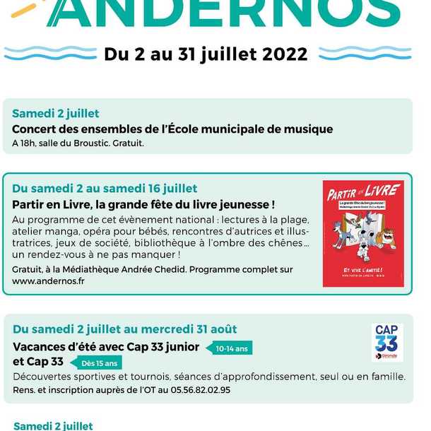 Sortir à Andernos en Juillet